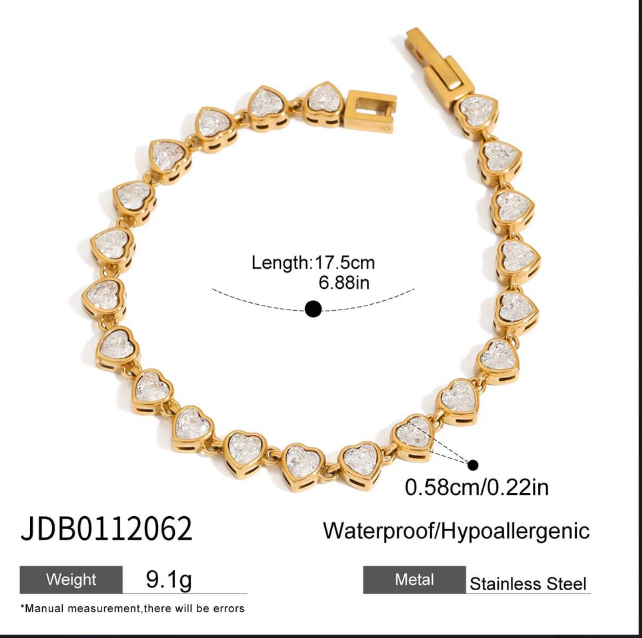 Gouden Hartjes Glow Armband