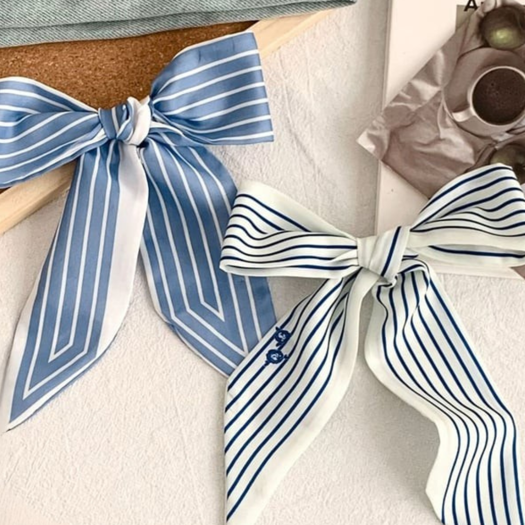 Klassieke Blauwe Gestreepte Zomer Bandana