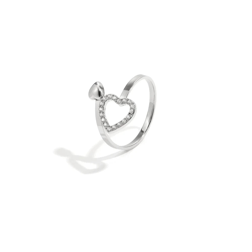 Dubbel hartjes ring
