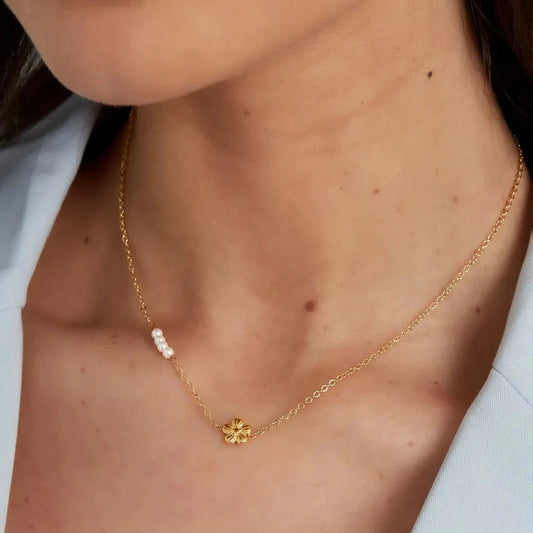 Bloesem Parels Ketting