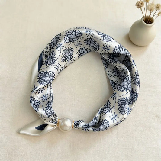 Blauw Elegant Patroon Bandana
